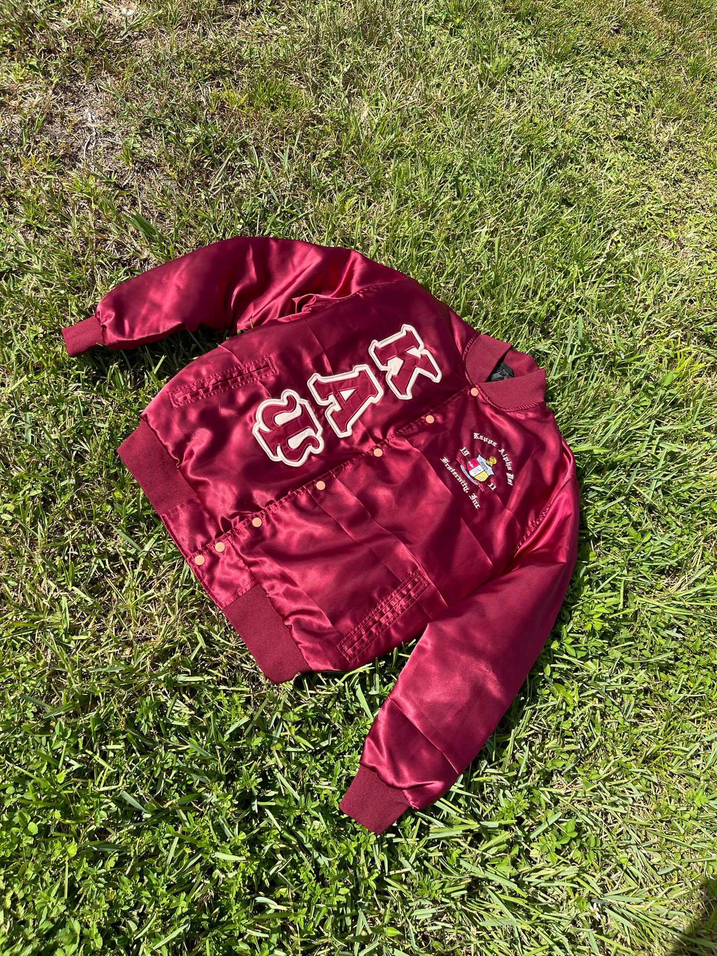 Kappa Alpha Psi Fraternity Satin Jackets (2025 Krimson, Red, Kream Restock)