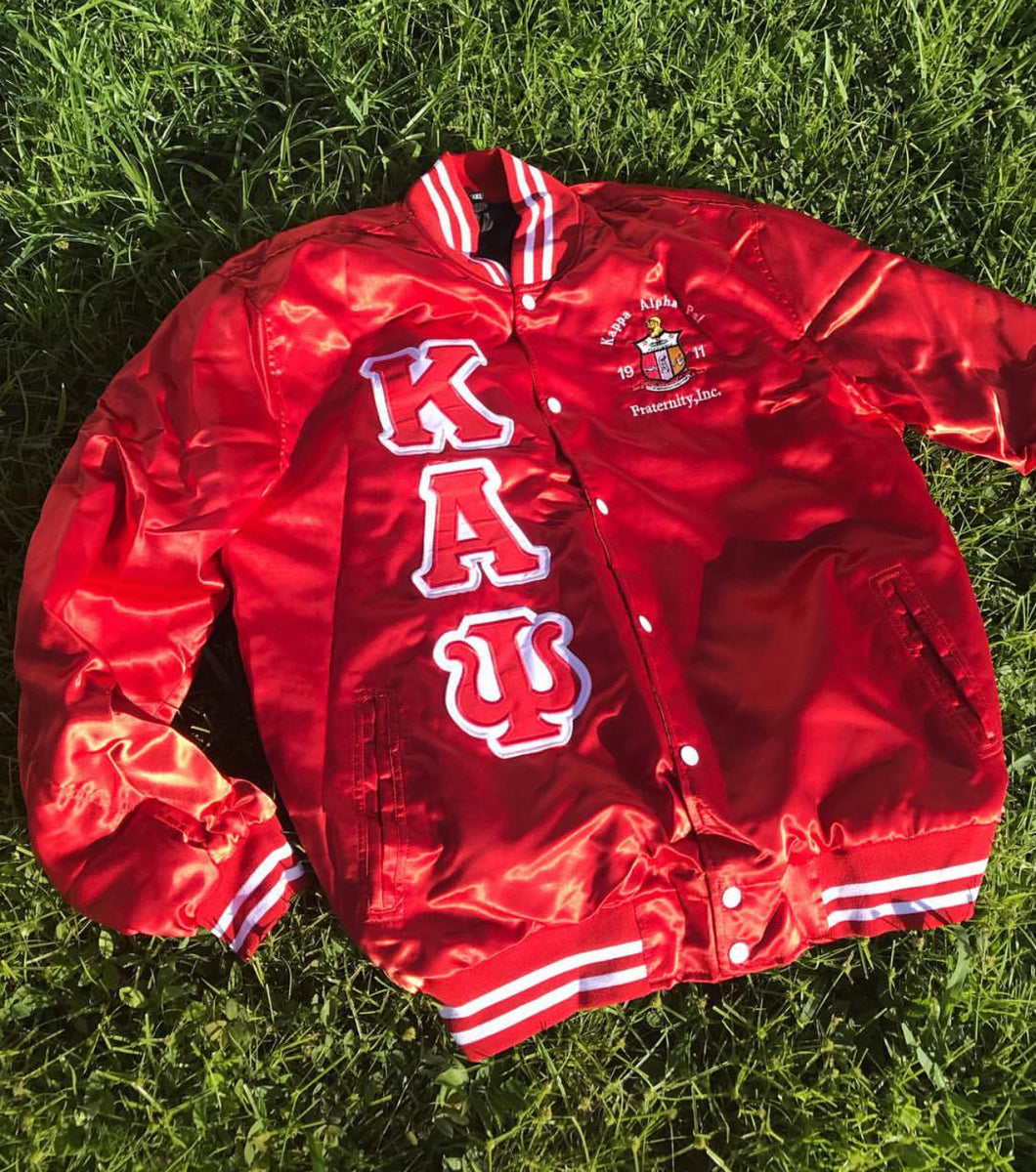 Kappa Alpha Psi Baseball Jacket (Red)