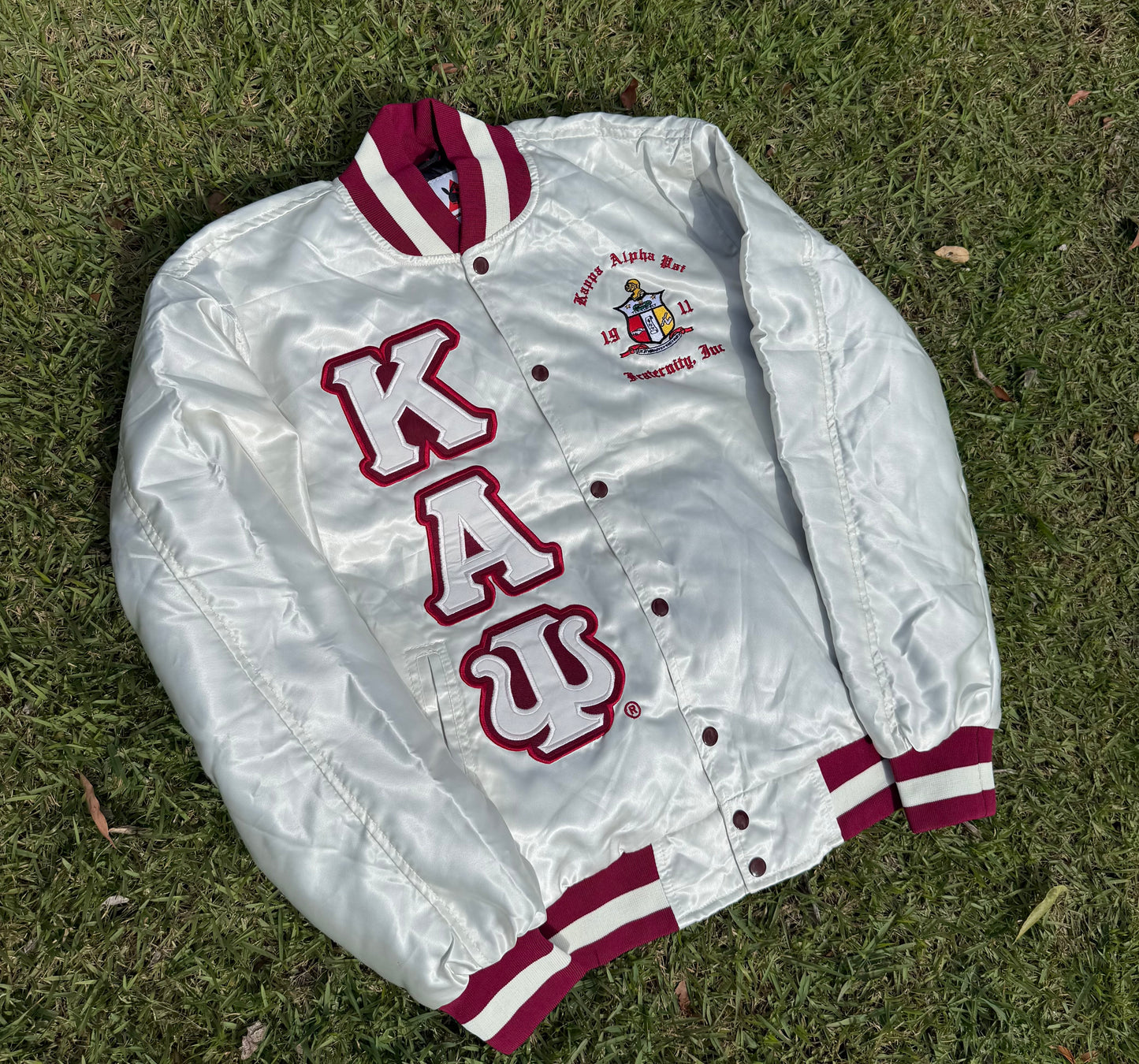 Kappa Alpha Psi Fraternity Satin Jackets (2025 Krimson, Red, Kream Restock)