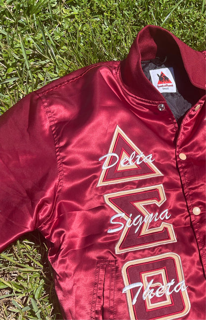 Delta Sigma Theta Satin Baseball Jackets