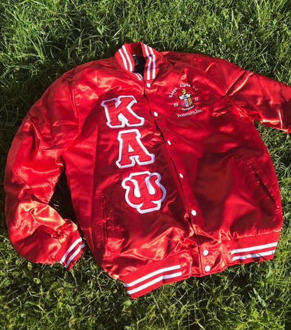 Kappa Alpha Psi Fraternity Satin Jackets (2025 Krimson, Red, Kream Restock)