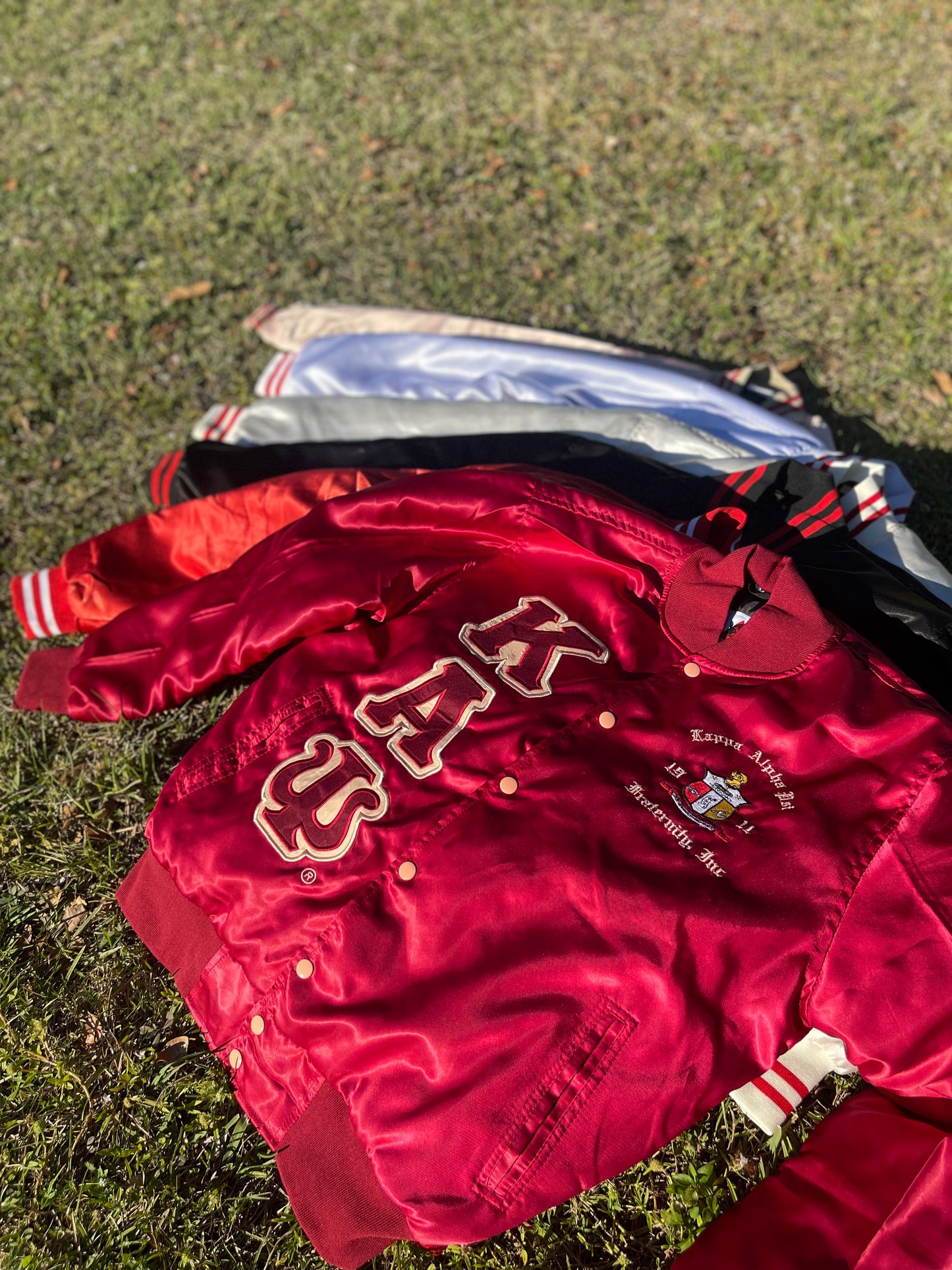 Kappa Alpha Psi Fraternity Satin Jackets (2025 Krimson, Red, Kream Restock)