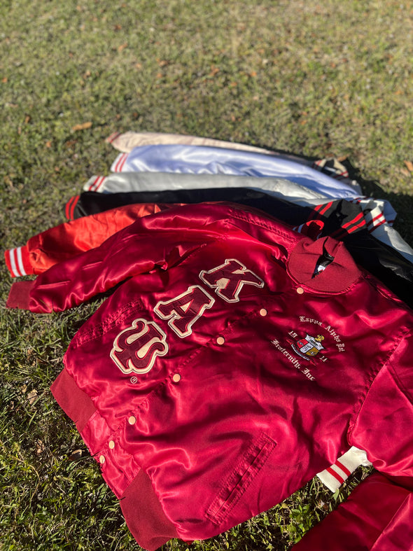 Kappa Alpha Psi Fraternity Satin Jackets (2024 Krimson, Red, Kream Restock)